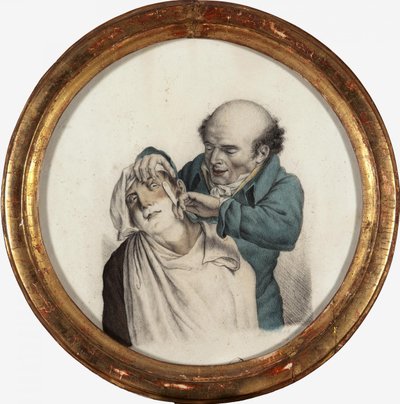 Taitava parturi, 1823 tekijältä Louis Leopold Boilly