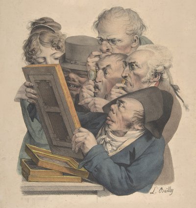 Taiteen tuntijat, 1823-28. tekijältä Louis Leopold Boilly