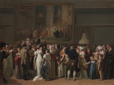 Davidin kruunajaisten julkinen katselu Louvressa, 1810. tekijältä Louis Leopold Boilly