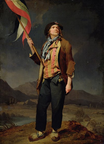 Laulaja Chenard Sans-Culottena tekijältä Louis Leopold Boilly