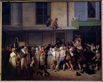 Epäselvän sarjakuvan teatterin sisäänkäynnissä on vapaa esitys Louis Leopold Boillyn (1761-1845) Sun maalaus. 0,66x0,80 m. tekijältä Louis Leopold Boilly