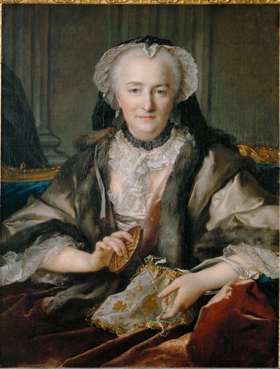 Rouva Dange sitoo solmuja - Mrs. Dange kirjonta ... tekijältä Louis M. Tocque