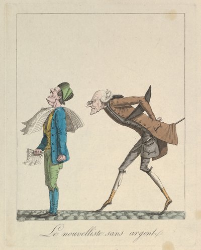 Le Nouvelliste Sans Argent, 1814. tekijältä Louis Maleuvre