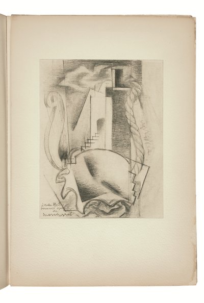 Sivu teoksesta Indicateur des chemins de cœur Paris, julkaisija Jeanne Bucher. tekijältä Louis Marcoussis