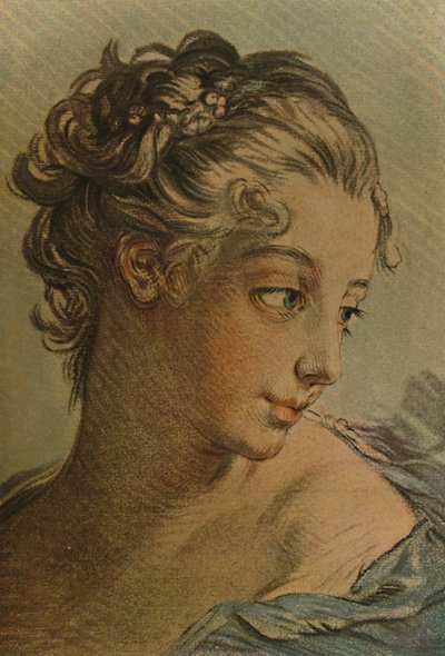Nuoren tytön pää, 1760-1790, 1913 tekijältä Louis Marin Bonnet
