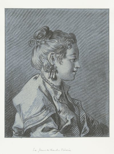 Muotokuva suomalaisesta kamarineidosta Tête de femme de chambre Finoise tekijältä Louis Marin Bonnet