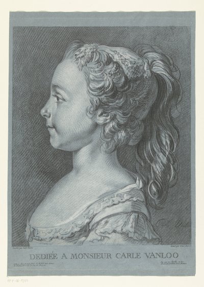 Nuoren tytön muotokuva Tête de jeune fille tekijältä Louis Marin Bonnet