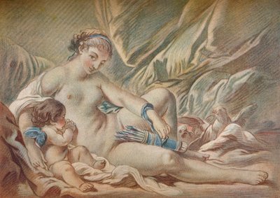 Venus ja Amor, 1700-luku, 1919 tekijältä Louis Marin Bonnet