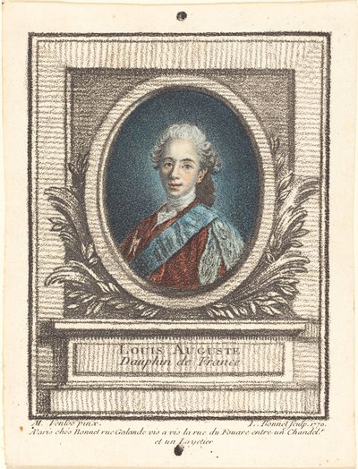 Louis-Auguste, Dauphin Ranskasta tekijältä Louis Marin Bonnet after Louis Michel Van Loo