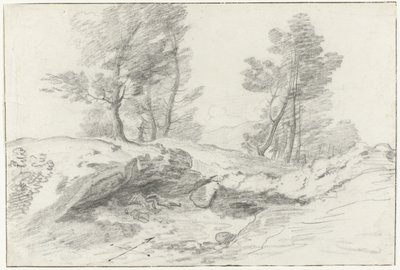 Grotte delle Capre aan de grens lähellä Nemorosa en Freddaa Matka Italiaan, Sisiliaan ja Maltalle - 1778 (sarjan nimi) tekijältä Louis Mayer