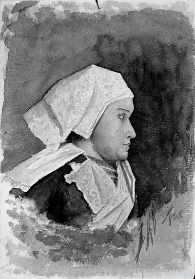 Bretagnen talonpoikanainen, 1884. tekijältä Louis Michel Eilshemius