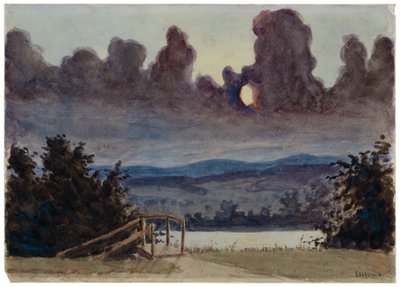 Tummia pilviä, noin 1901 (vesiväri ja lyijykynä paperille). tekijältä Louis Michel Eilshemius