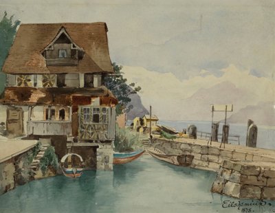 House On Canal, 1878. tekijältä Louis Michel Eilshemius