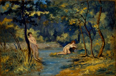 Seisovat ja makaavat nymfit, 1908. tekijältä Louis Michel Eilshemius