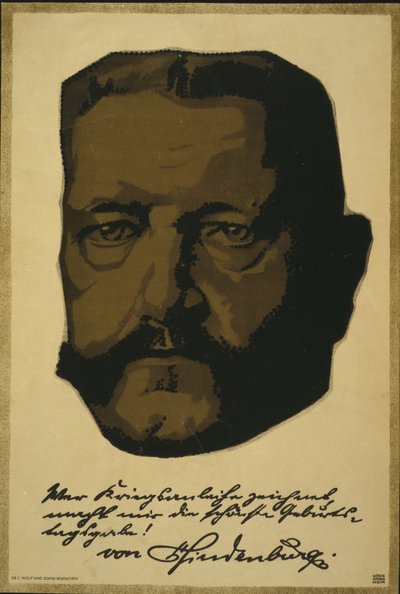 Kenraali marsalkka Paul von Hindenburgin muotokuva tekijältä Louis Oppenheim