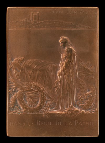 Ranska suree tasavallan presidenttiä [käänteinen], 1894. tekijältä Louis Oscar Roty