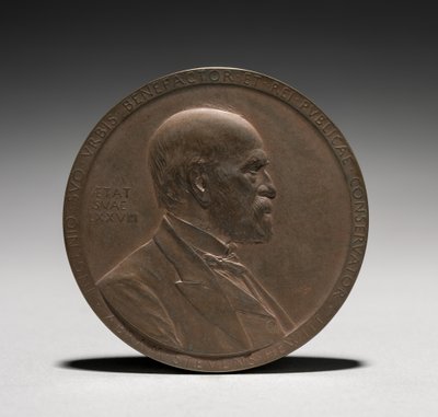 Medalla: Abram Stevens Hewitt, 1875-1925. finlandès tekijältä Louis Oscar Roty