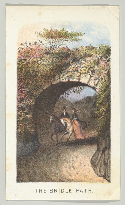 The Bridle Path, sarjasta Views in Central Park, New York, osa 2, 1864. tekijältä Louis Prang