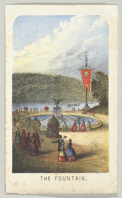 The Fountain, de la sèrie, Views in Central Park, Nova York, Part 3, 1864. finlandès tekijältä Louis Prang