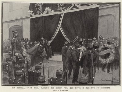 M Zolan hautajaiset, joka kantoi arkkua Rue de Bruxelles -kadun talosta tekijältä Louis Remy Sabattier