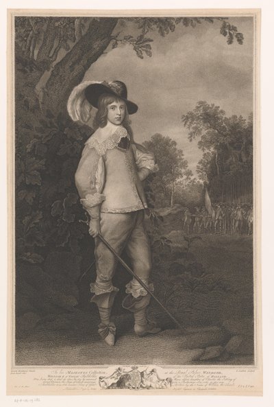 Portree van Willem II van Oranje (...) William II Nassau Stadtholder Hollannin yhdysvalloista (otsikko esineessä) tekijältä Louis Sailliar