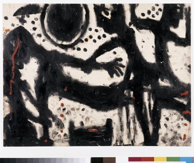 Kohtalokas mustelma, 1939 (muste ja guassi paperille) tekijältä Louis Soutter