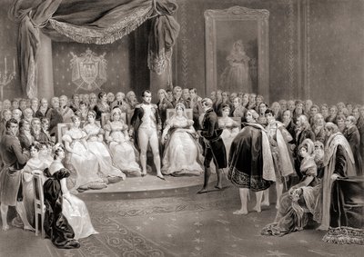 Napoleon ja hänen hovinsa. (Tulosta) tekijältä Louis Stanislas (after) Marin Lavigne