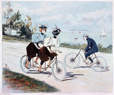 Tandem - piirustus L. Vallet tekijältä Louis Vallet
