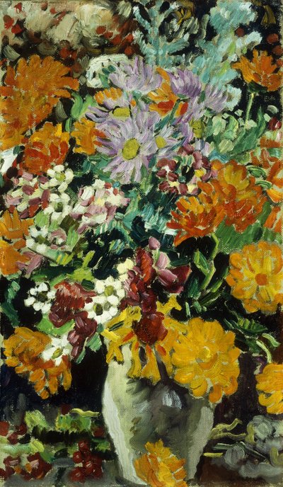 Kukkien maljakko; Maljakko de Fleurs, n. 1930 (öljy kankaalle) tekijältä Louis Valtat