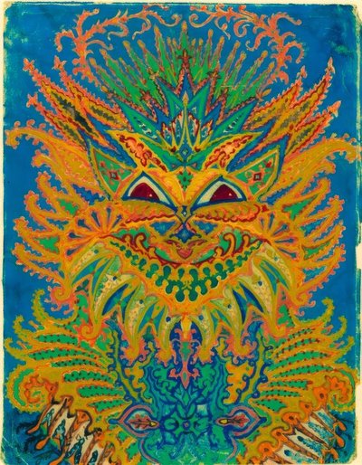 Kaleidoskop-Katzen: Katzenmuster auf Blau tekijältä Louis Wain