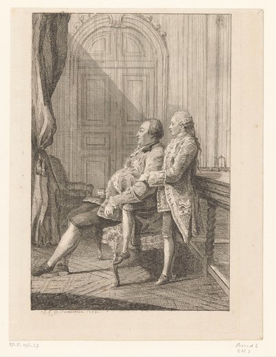 Muotokuva Louis Philip I:stä Orléansista ja hänen pojastaan ​​Louis Philip II:sta Orléansista tekijältä Louis de Carmontelle