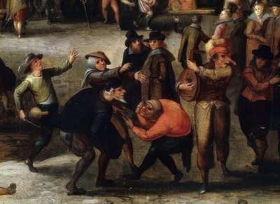 Karnevaalikohtaukset. Yksityiskohta tekijältä Louis de Caulery