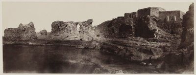 Kaalat el Athlit, Syyria, Näkymä meren rannalta, 1859. tekijältä Louis de Clercq