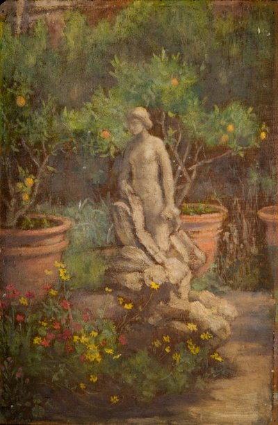 Fountain in a Garden, Cairate, Lombardia, 1875-1877. tekijältä Louisa Starr