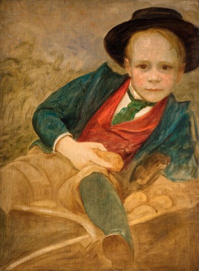Tutkimus kottikärryssä istuvalle pojalle, 1890. tekijältä Louisa Starr