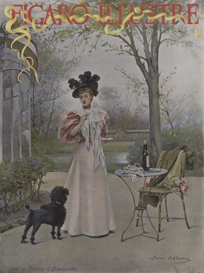 Maista Pavillon dArmenonvillessä (Maistaa Pavillon dArmenonvillessä). Le Figaro Illustren kansi, toukokuu 1895 tekijältä Louise Abbéma