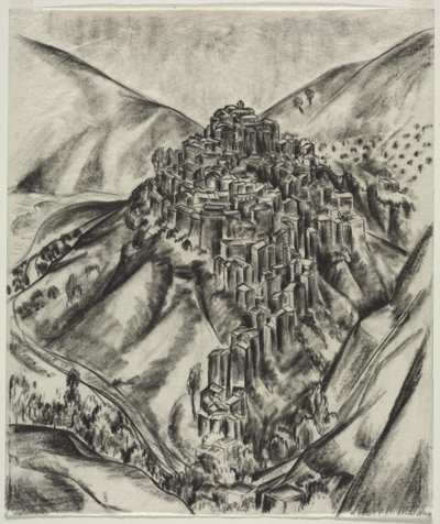 Italialainen Hilltown, Anticoli, Italia tekijältä Louise B. Maloney