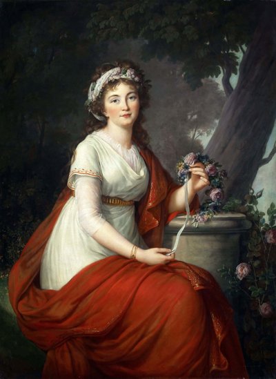 Kreivitär Tatjana Vasilyevna Jusupovan muotokuva, os. von Engelhardt 1769-1841, 1797. tekijältä Elisabeth Louise Vigee Lebrun