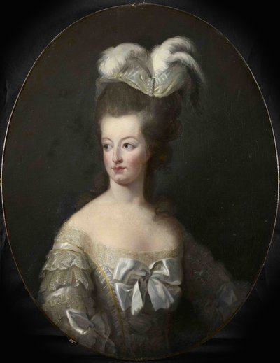 Ranskan kuningatar Marie Antoinetten muotokuva 1755-1793. tekijältä Elisabeth Louise Vigee Lebrun