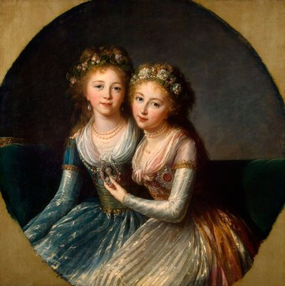 Keisari Paavali I:n tyttärien muotokuva, 1796. tekijältä Elisabeth Louise Vigee Lebrun