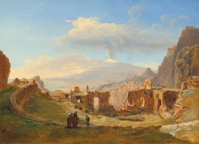 Roomalainen teatteri Taorminassa, 1828. tekijältä Louise Josephine Sarazin de Belmont