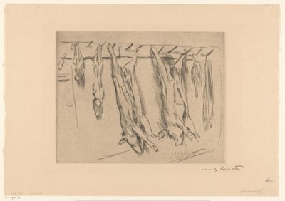 teurastetut siat tekijältä Lovis Corinth (signed by artist)