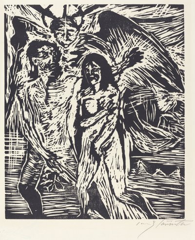 Karkotus paratiisista (The Expulsion from Paradise) tekijältä Lovis Corinth