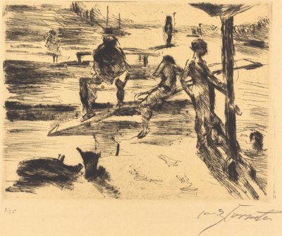 Badeanstalt (uimapaikka) tekijältä Lovis Corinth