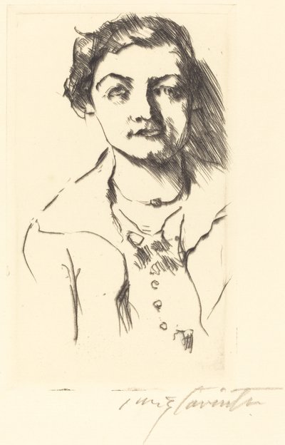 Nuoren naisen muotokuva - Anneliese Halbe, 1918. tekijältä Lovis Corinth
