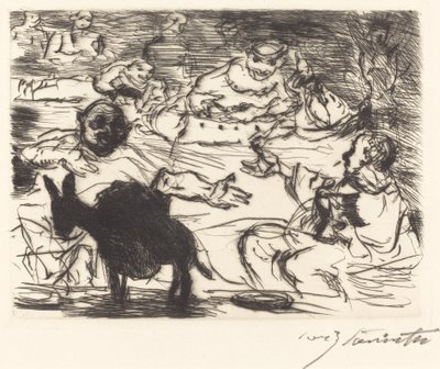 Trimalchion Gastmahl: pl. V (Trimalchion juhlat: pl. V) tekijältä Lovis Corinth