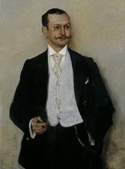 Siellä Carl Strathmann maalaa tekijältä Lovis Corinth