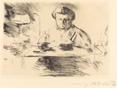 Die Gattin (taiteilijan vaimo) tekijältä Lovis Corinth