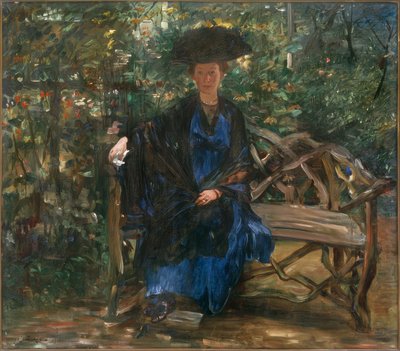 Else Kaumann puutarhapenkillä tekijältä Lovis Corinth