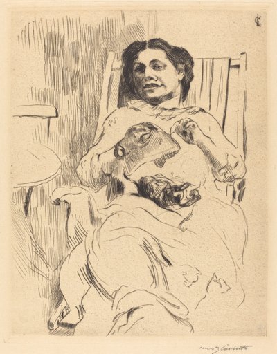 Nainen käsityönä tekijältä Lovis Corinth